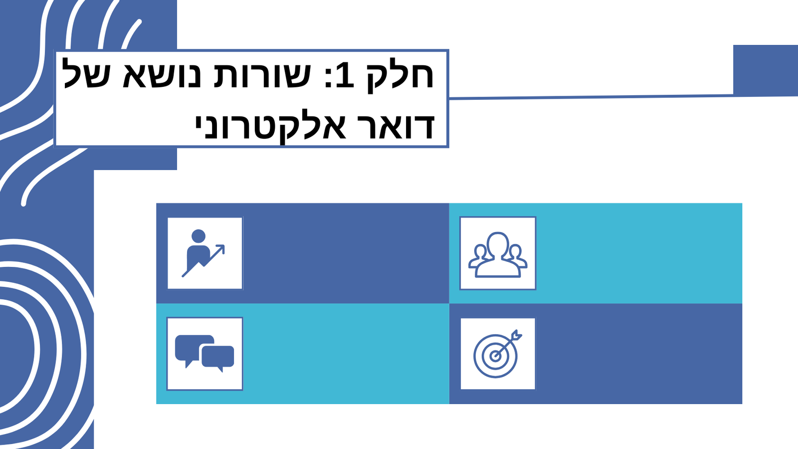 חלק 1: שורות נושא של דואר אלקטרוני